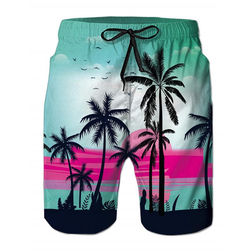 Lustige Dinosaurier-Katzen-Grafiken Badeshorts Herren 3D-Druck Tier Surfen Boardshorts Sommer Hawaiianische Badehosen Coole Eisshorts
