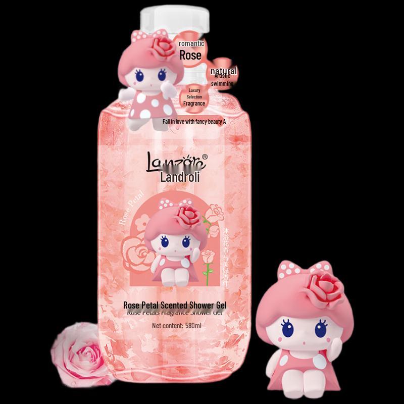 Lanzhuoli Rose Petal Fragrance Shower Gel
