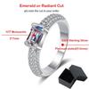 White Gold 1ct Moissanite Ring for Women Bridal Lab Diamond Marriage Promise Band 925 Silver Jewelry