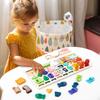 Dzieci zabawki matematyczne Montessori dla małych dzieci edukacyjne drewniane Puzzle zabawki wędkarskie liczba liczba kształt pasujące Sorter gry zabawka planszowa