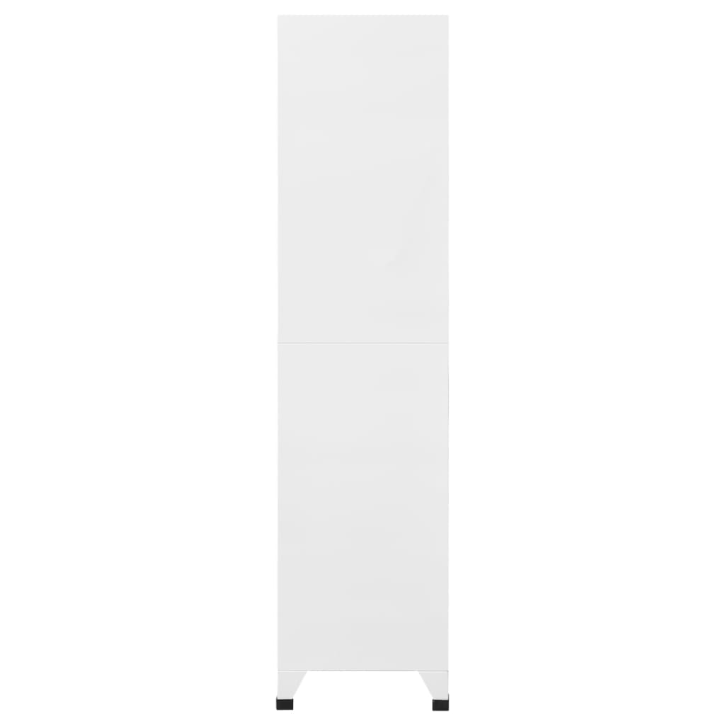 Vidaxl Szafka Zamykana Na Klucz, Biała, 90X45X180 Cm, Stalowa