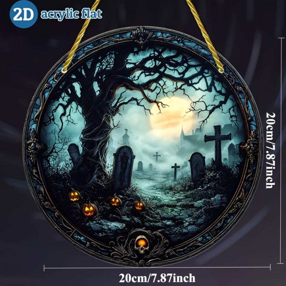 20CM carnival Halloween flat 2D pendant decoration series of pumpkin lanterns,ghosts,skulls,witches, for courtyard,window,garden decoration pendants