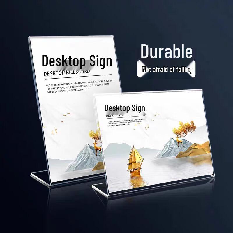 Meixiaoman 5mm Transparent L-Shaped Safety Sign