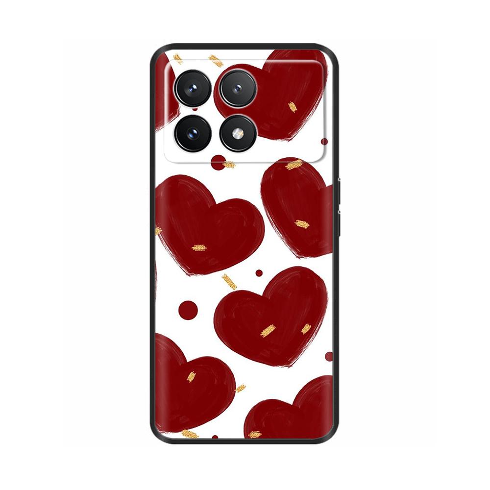 For Xiaomi Poco F6 Pro Case Cover For Xiaomi Poco F6 Pro 5G Phone Cover Cool Sweet Soft Smooth Liquid Silicone Fundas Shells