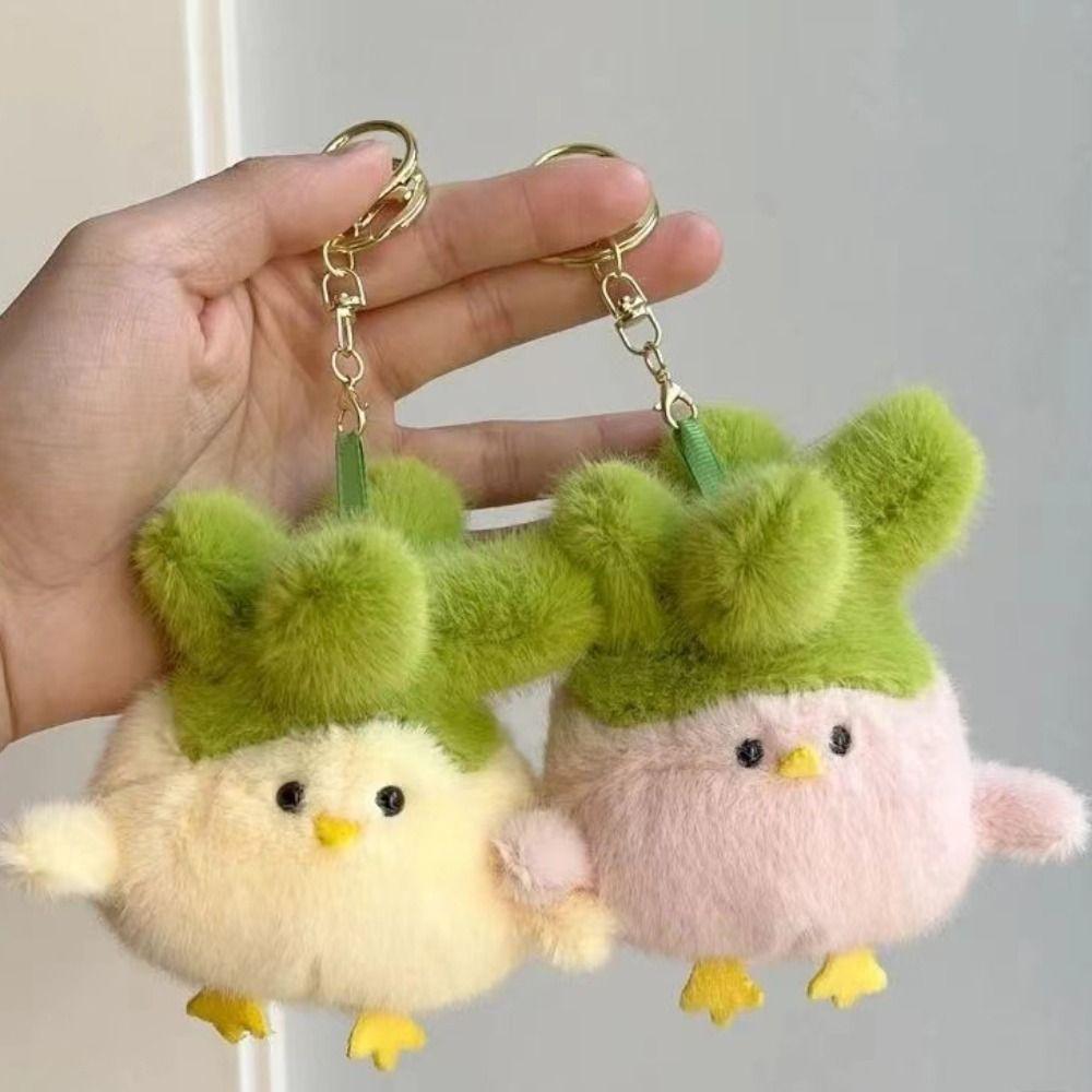With Voice Cabbage Chicken Keychain Stuffed Chicken Plush Keychain  Kid Girl Boy