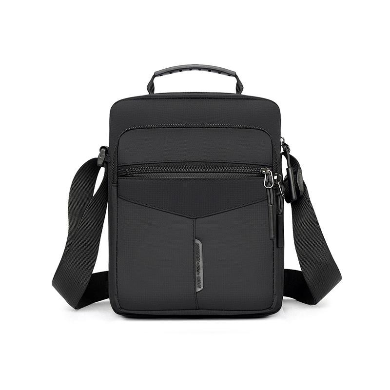 

Men s Bag Shoulder Crossbody Bag Lightweight Nylon Cloth Handbag чорний