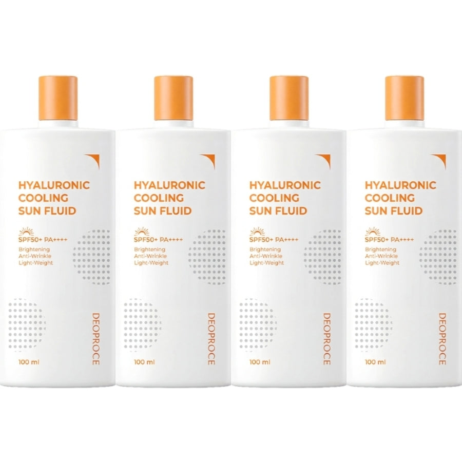 Deoproce Fluido Solare Rinfrescante all'Acido Ialuronico SPF50+ PA++++ 100ml*1Pz/2Pz/3Pz/4Pz
