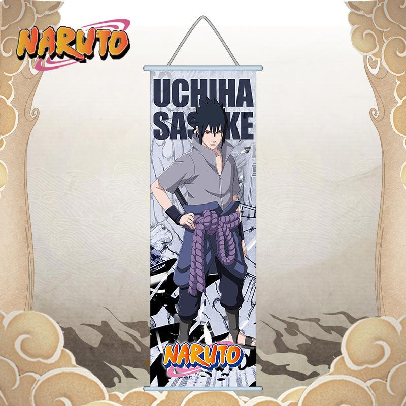 Naruto Animation Peripheral 2D Cartoon Wall Painting Naruto Sasuke Itachi Yondaime HD Decoration Silk Mural Great for Daily Use