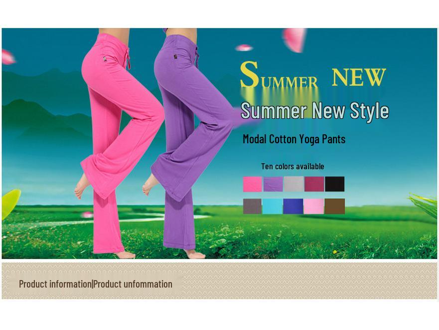 Women's Modal Micro-Flare Fitness & Dance Pants - Loose Yoga & Casual Long Pants