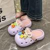 Straps building block office wear beach non-slip removable bag head cool slippers 2025 boken hole shoes women's summer