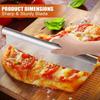 Pizza Shovel and Pizza Cutter Metal Non-Stick Pizza Peel with Wood Handle Cake Lifter Transfer Tray for Homemade Baking Bread