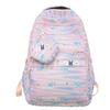 Zebra Print Backpack Women's Large Capacity Backpack Student School Bag with Coin Purse