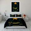 Ancient Egyptian Cat Goddess Illustration Bedding Set for Kids Luxury Gift 3pcs Digital Print Comforter Set Soft Comfortable