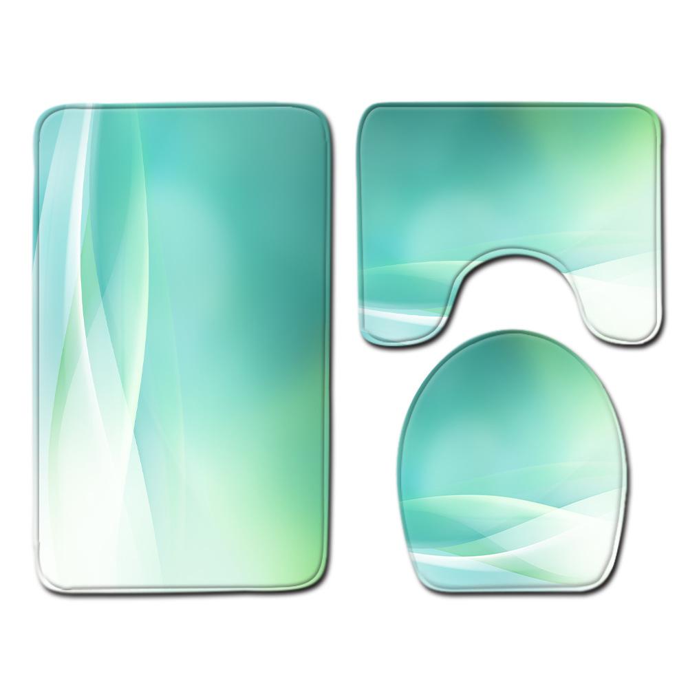 Small Fresh Bathroom Toilet Three-Piece Floor Mat Kitchen Non-Slip Door Mat Bedroom Carpet