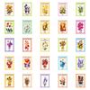 50 Kreative Pflanzenstempel Serie Sonnenblume Rose Tulpe Blumenstempel Doodle Dekorative Aufkleber