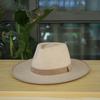 French Retro Beige Brown Hemmed Woolen Jazz Top Hat Felt Japanese And Korean Autumn And Winter British Men And Women Versatile Wide Brim