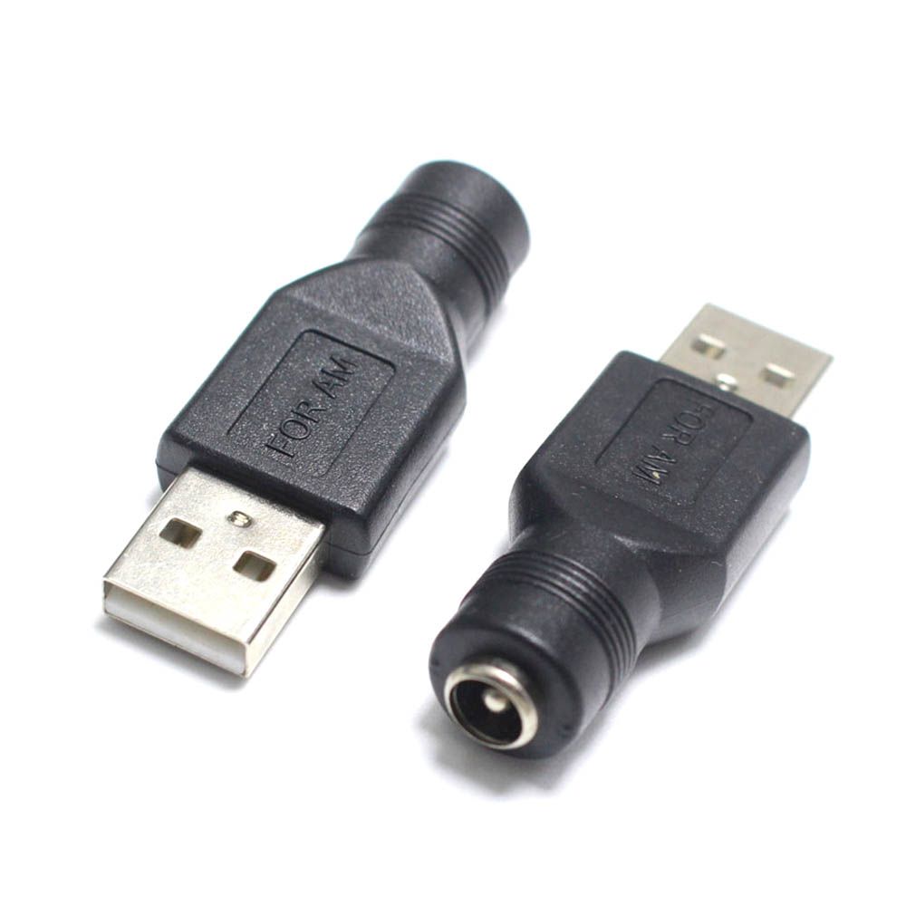 5V Copper Jack DC USB 2.0 To USB Male/Female Connectors Laptop Adapter Converter