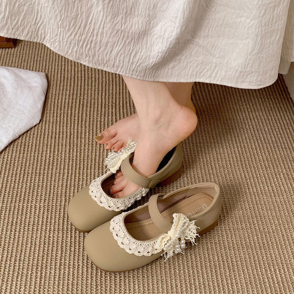 Retro vielseitige französische leichte Mund Dicke Ferse EinzelSchuhe Damen Sommer 2025 Neue Modelle mit Röcken, High-End weiche Sohle Mary Jane Schuhe