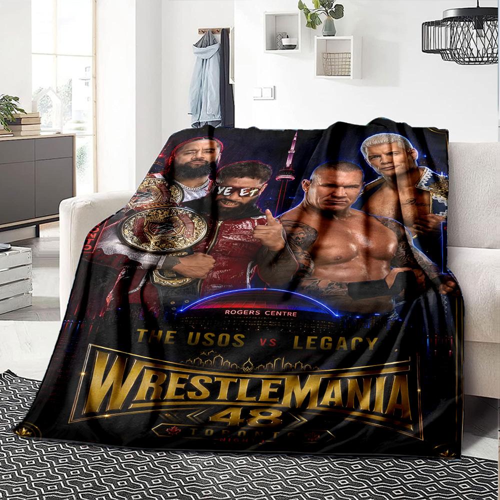 Wrestlemania Blanket Durable Comfort Perfect for Bed Office Chair Chair All-Season Use Modern Style Suitable for Gifting Relatives and Friends