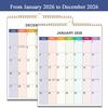 2026 Calendar - Wall Calendar 2026 Monthly Planner from January 2026 To December 2026, 12 Months Calendar with 140 Gsm Premium Paper, Twin-Wire