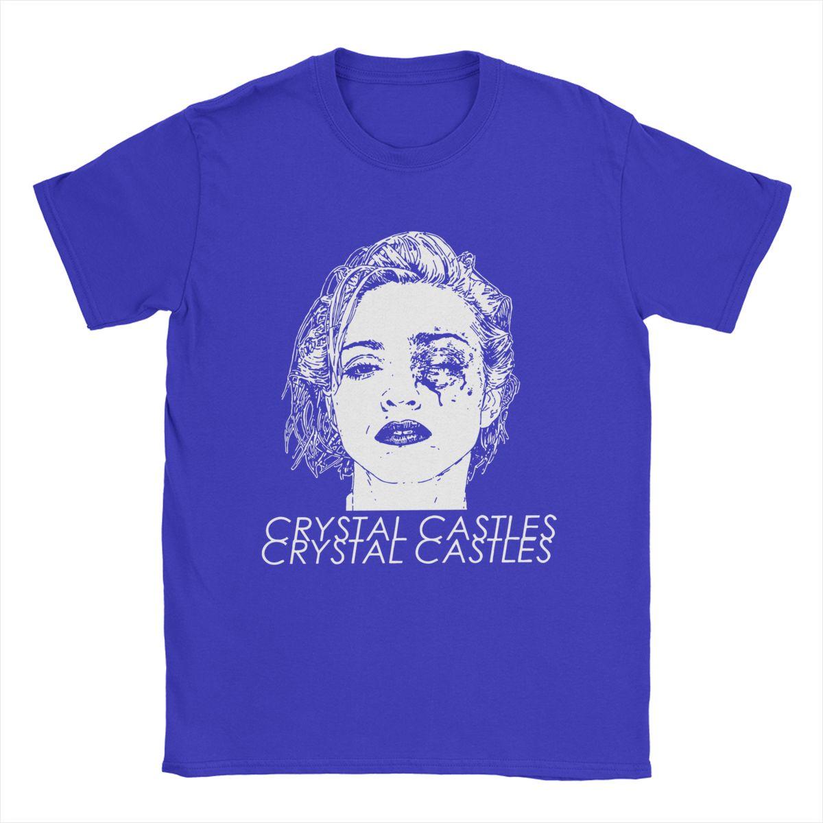 

Чоловіча футболка Crystal Castles Бавовняні топи Божевільна футболка з коротким рукавом та круглим вирізом Графічна футболка з принтом M