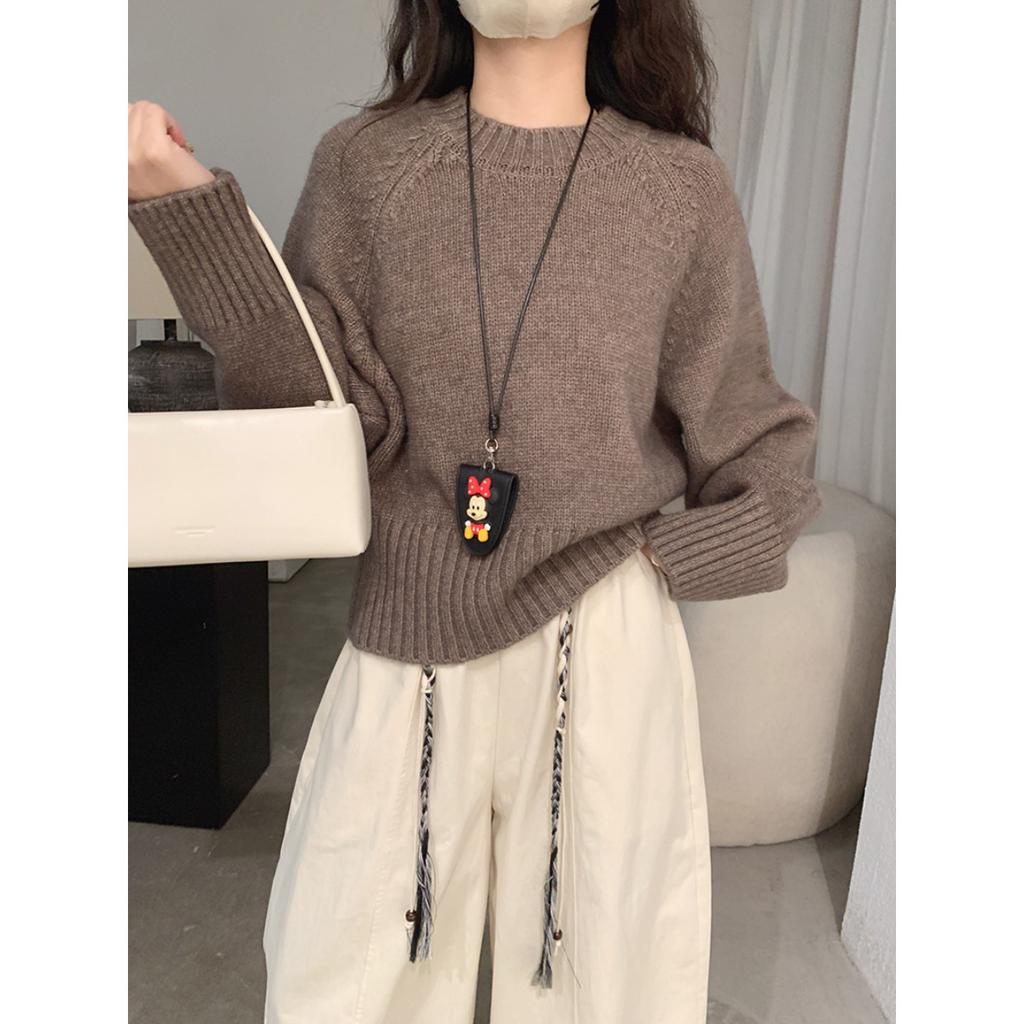 Ladies, Raglan Sleeves, Knitwear, Front Shoulder, Sweater, Long Sleeved, Warm Top