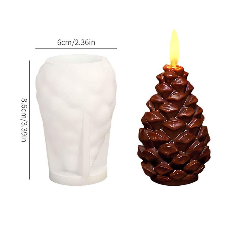 

Сделай сам Рождественская форма для кедровой шишки Силиконовая Легко извлекаемая Масляная форма для свечи в виде сосновой шишки Декоративные украшения 3D гипсовая форма