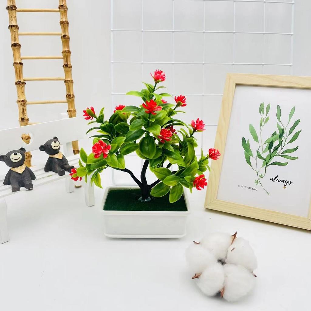 Пластиковое Искусственное Дерево Камелии Сазанкуа Миниатюрное Украшение Для Декора Дома И Фотографических Реквизитов Red