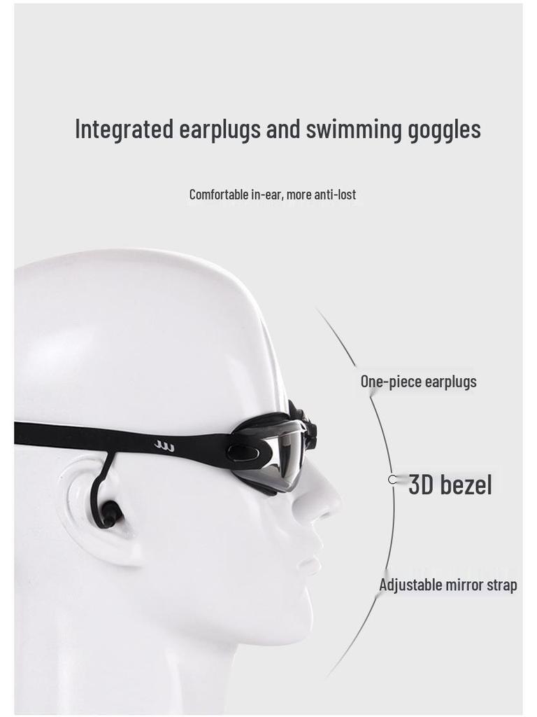 Youyou Anti-Fog HD Waterproof Swimming Goggles & Cap Set for Men and Women - Fashionable Adult Eye Protection.