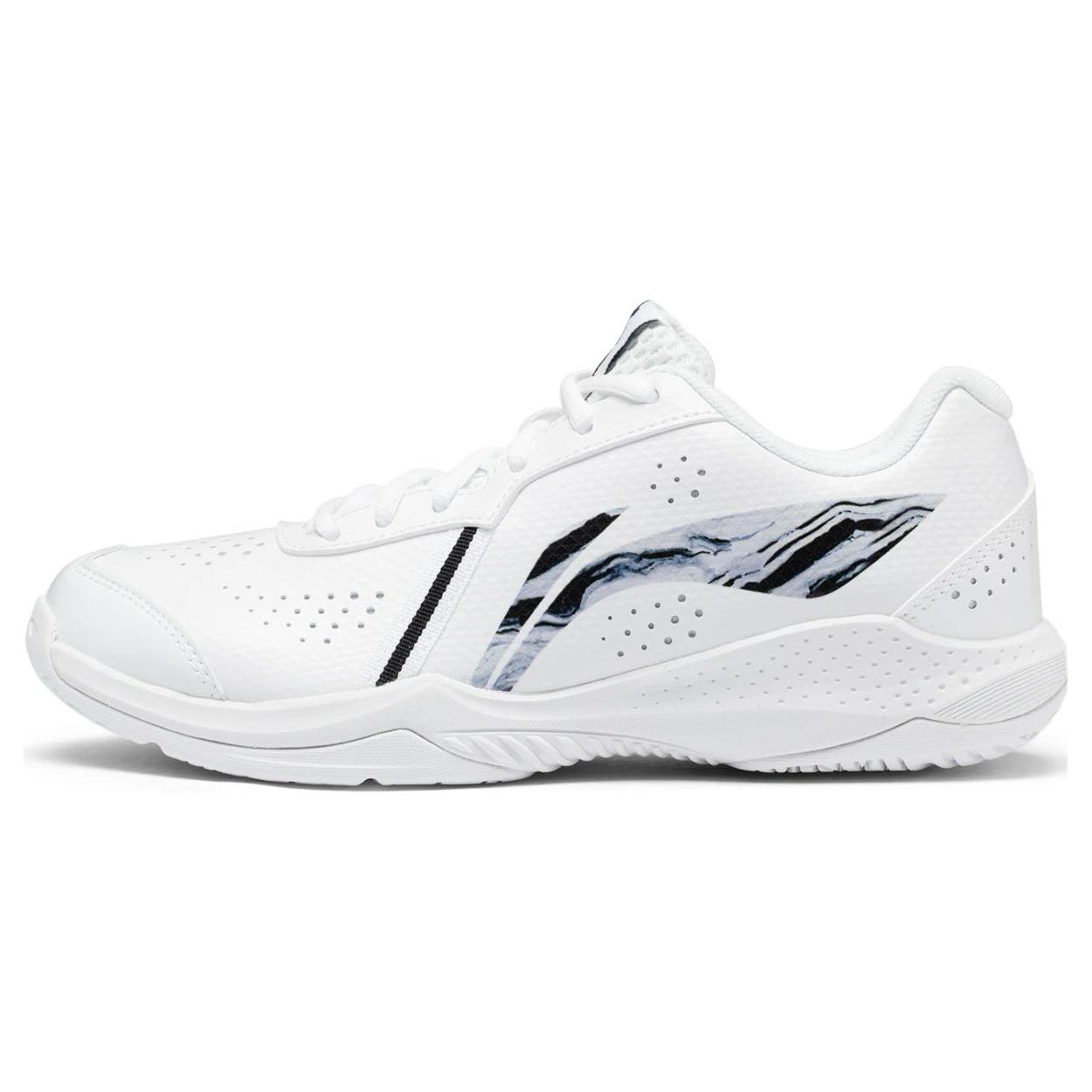 

Li Ning Thunder LITE Synthetic Leather Slip Resistant Abrasion Resistant Low top Badminton Shoes Unisex White AYTS020-7 42