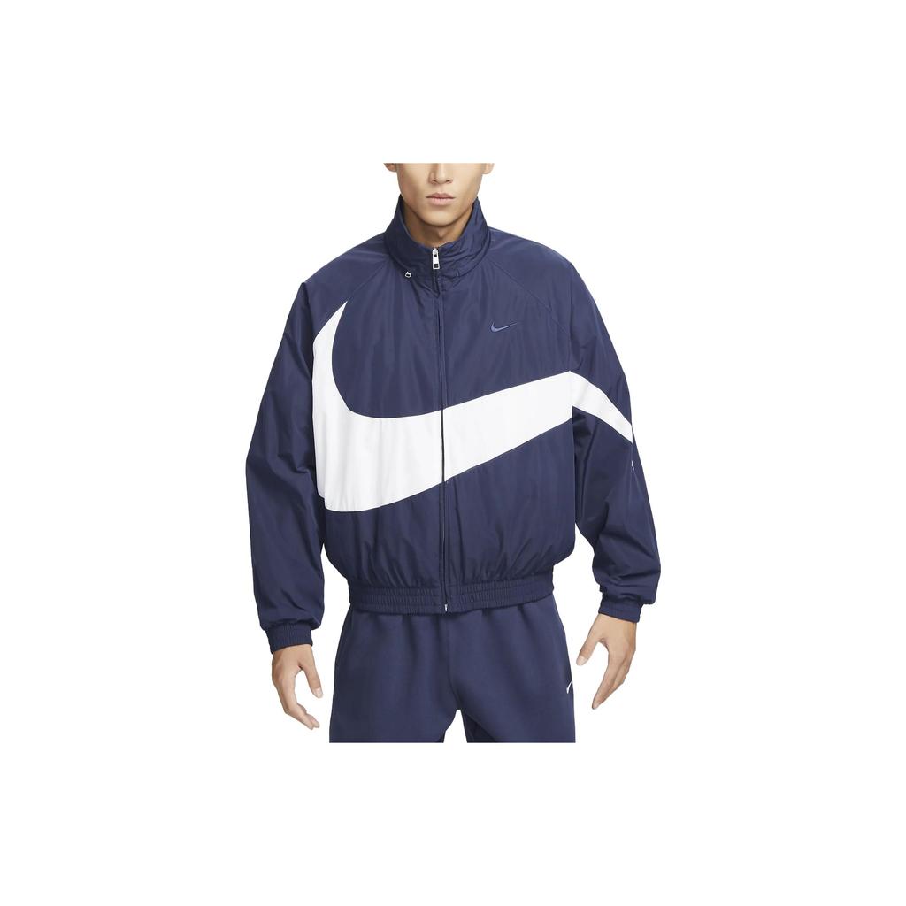 Nike Zip-Up Stand Collar Long Sleeve Jacket Men Outerwear Navy-Blue FB7878-410