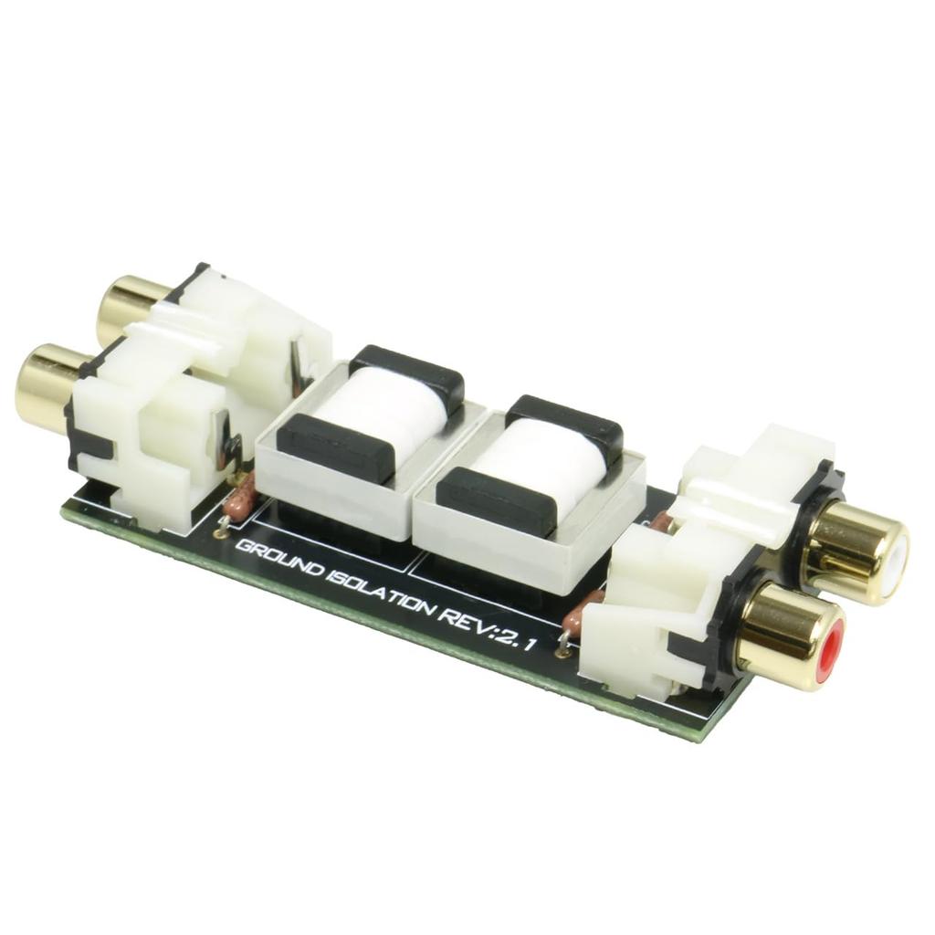 FX-AUDIO-GI-01J Ground Loop Isolator, Line Noise Filter, Sound Quality First Design, RCA Input/Output GND Isolator