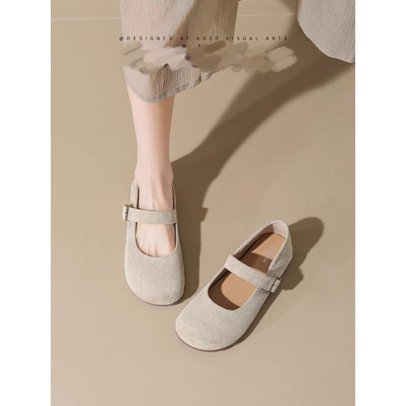Fashion Women's 2025 New Spring Bean Shoes with Skirt Slip-on Soft Sole Mary Jane Single Shoes