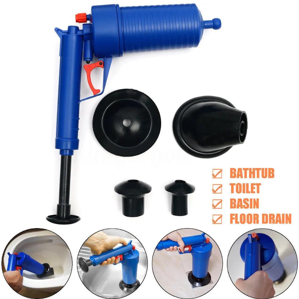 Pump Action Power Pressure Cleaner Floor Drain Toilet Plug Sink Plunger Dredge Tool Household Products Toilet Plunger