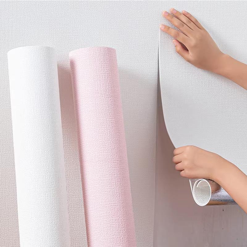 

3D High Quality Linen Foam Self-adhesive PVC Solid Color Waterproof Wall Sticker Home Renovation Decoration TV Background 50cmX1000cm