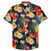 Hawaiian Tropical Leaf Print Short-Sleeve Shirt, Ideal for Summer Casual Outfits