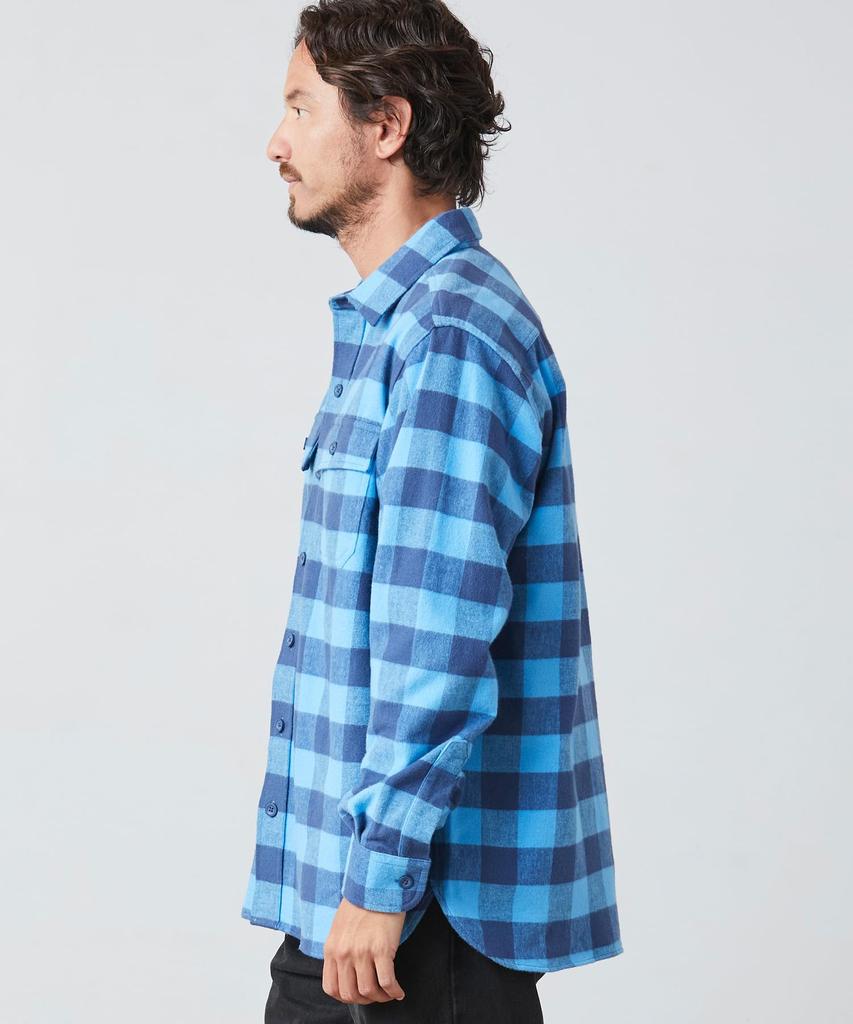 Shammy Kariert Japanische Passform L Blue Ridge Blau 1000194919 [LL Bean] Herrenhemd,