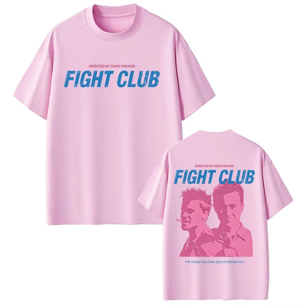 2026 Summer Hot Sale Movie Fight Club Graphic T Shirt Y2k Unisex Unisex Casual Vintage Tshirt Hip Hop Streetwear Oversized Tshirt