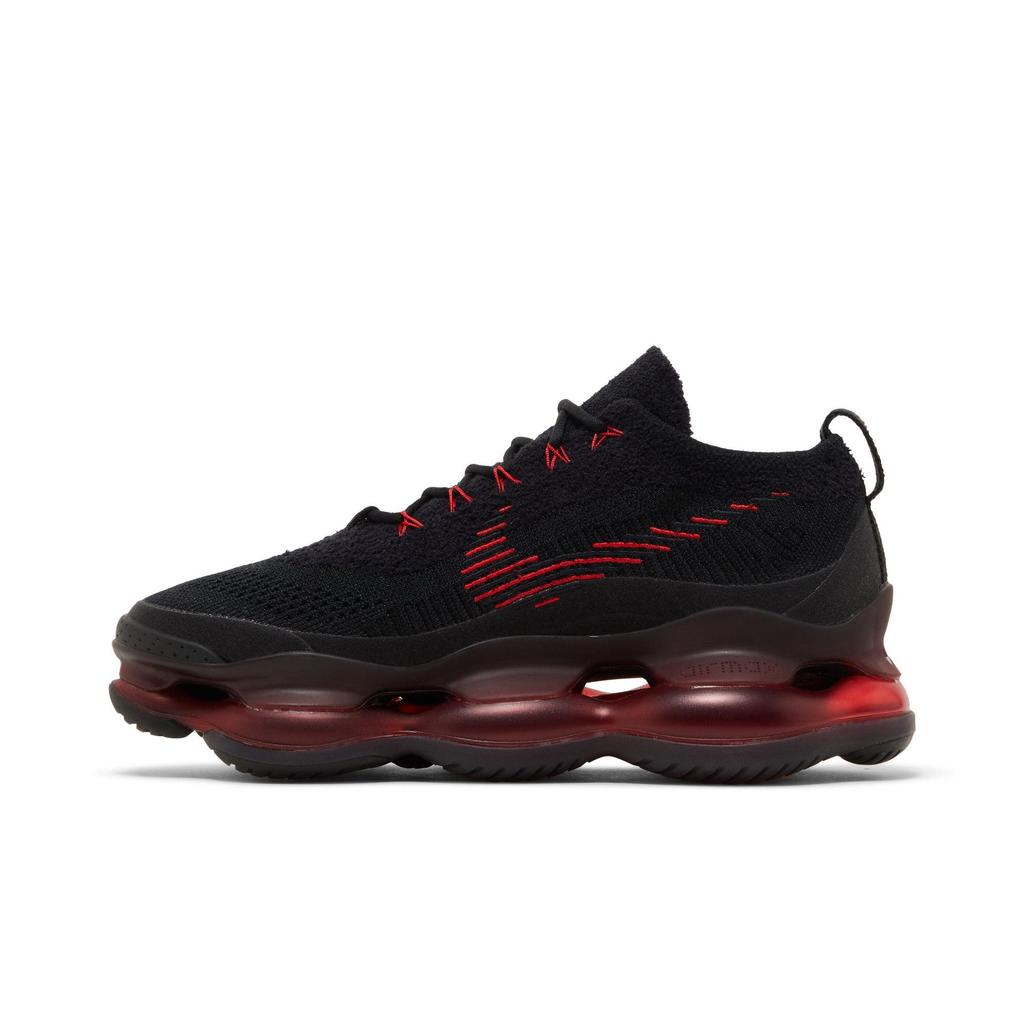 Nike Air Max Scorpion Flyknit 'Bred' (Unisex) Black / Black / University Red / University Red Running Shoes DJ4701 004