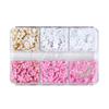 6 Grids Resin Manicure Ornament Stylish Premium Nail Five Petal Flower