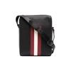 Business Casual Striped Leather Shoulder Crossbody Bag Men Bags Black 6236783