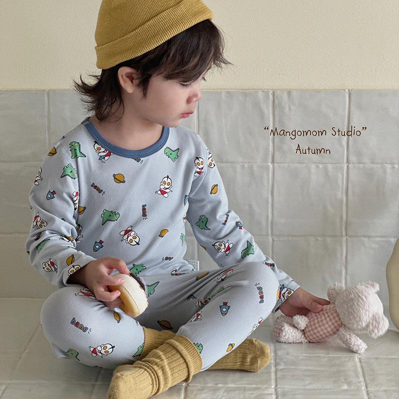 Children's New Year Warm Cotton Outfit: Birth Year Red Autumn Set for Boys and Girls