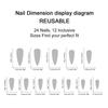 Minimalist Teardrop Ice Nude Detachable Fake Nails with Cross Decoration