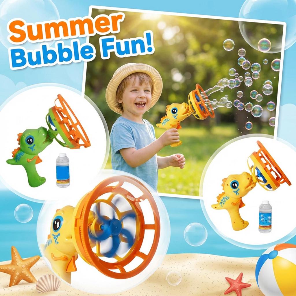 Bubble Machine Fan Electric Windmill Summer Beach Toy,250ml