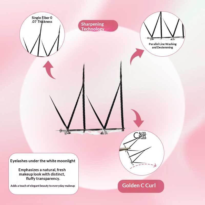 Ciglia Inferiori Autoadesive Senza Colla Riutilizzabili Sotto le Ciglia Stile Coreano Trucco Fai da Te Cluster di Ciglia Individuali Manga