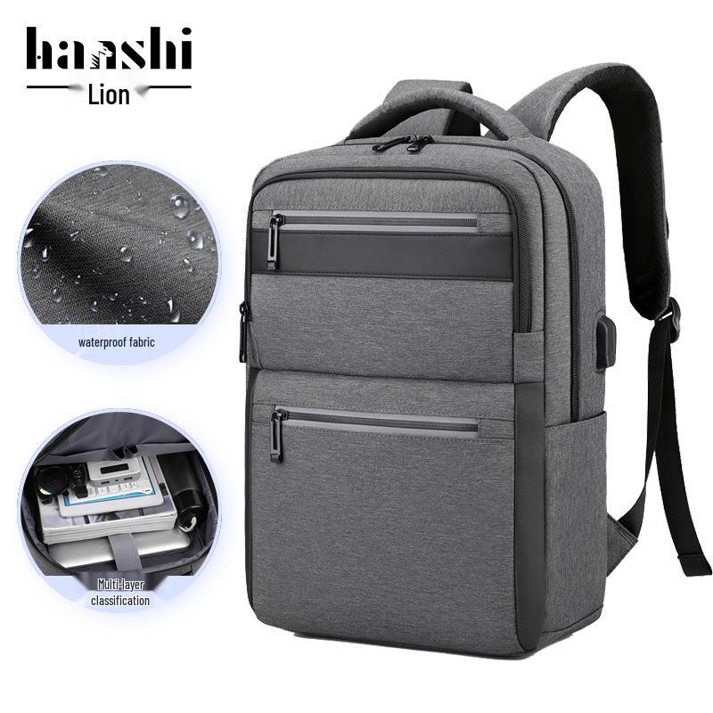 Men's High-End Waterproof Travel Backpack - Large Capacity, Fashionable Laptop & Shoulder Bag