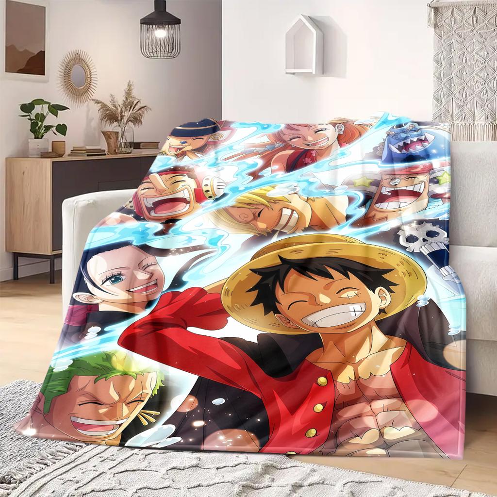 Luffy D Print Blanket Warm Comfortable Flannel Blanket Suitable for Bedrooms,Sofas, Beds,Chairs,Travel 50
