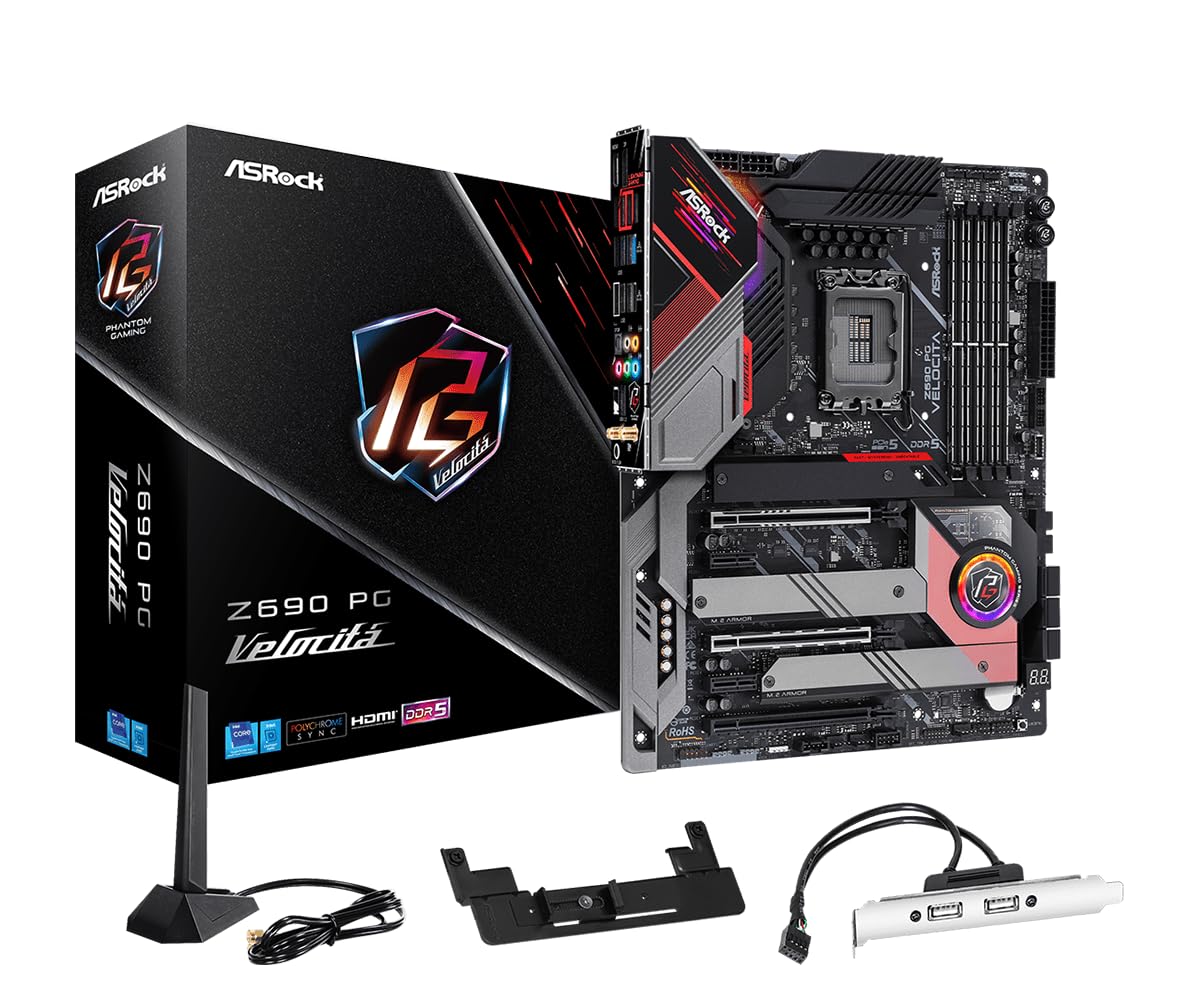 

ASRock Motherboard Z690 PG Velocita Intel 12th Generation CPU Compatible Z690 ATX Motherboard Authorized Distributor (LGA1700) [Domestic Product]