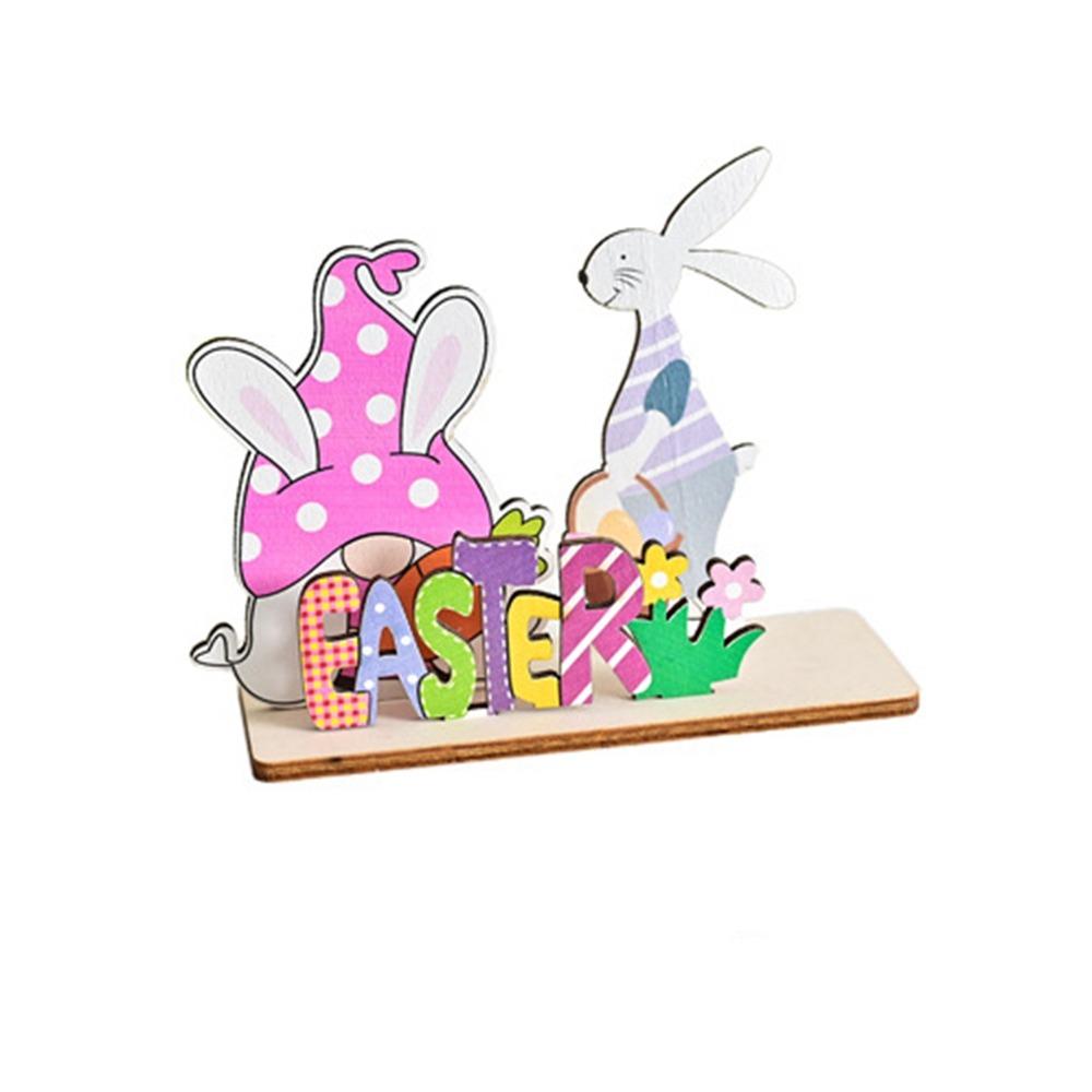 Cartoon Easter Bunny Ornaments Cute Colorful Easter Ornaments Easter Wooden Ornaments  Desktop