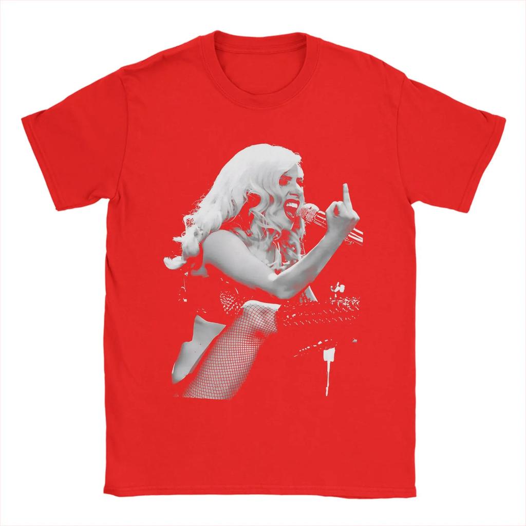 Lady Gaga Middle Finger Stage Performance Black & White Graphic Black T-Shirt | Pop/Alternative Music Fan Punk Streetwear Merch Tee